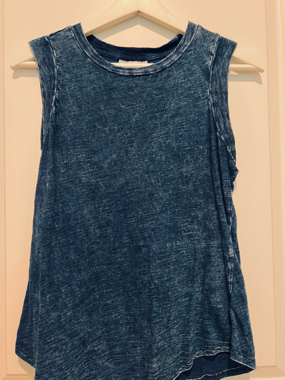 Blue Washed Muscle Tank Top - Picture 2 of 5